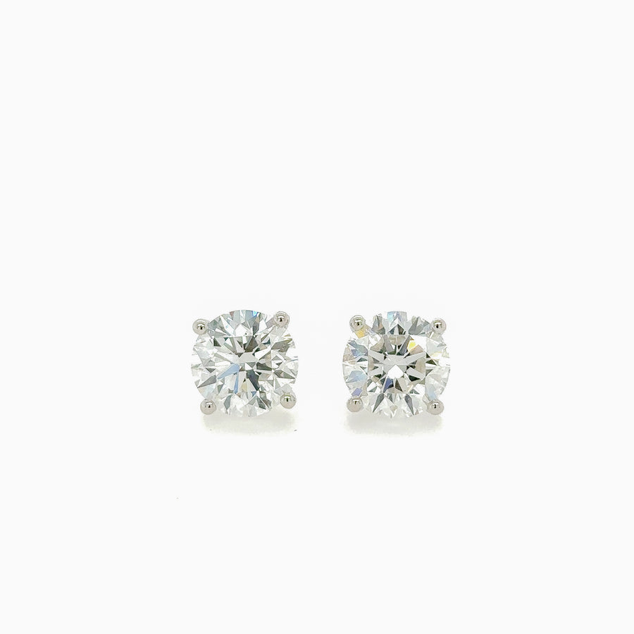 Diamond Solitaire Earrings