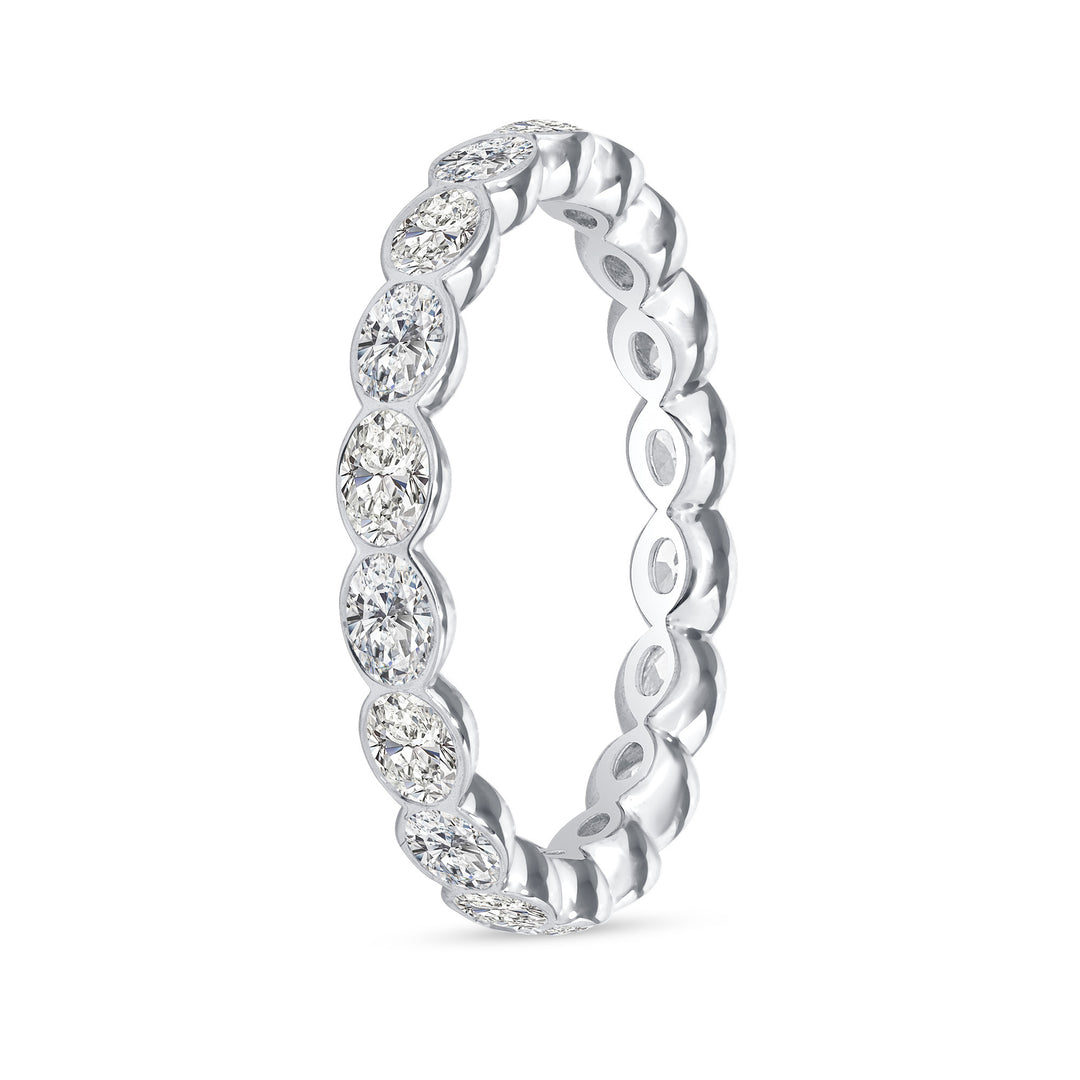 Oval Diamond Bezel Eternity Band