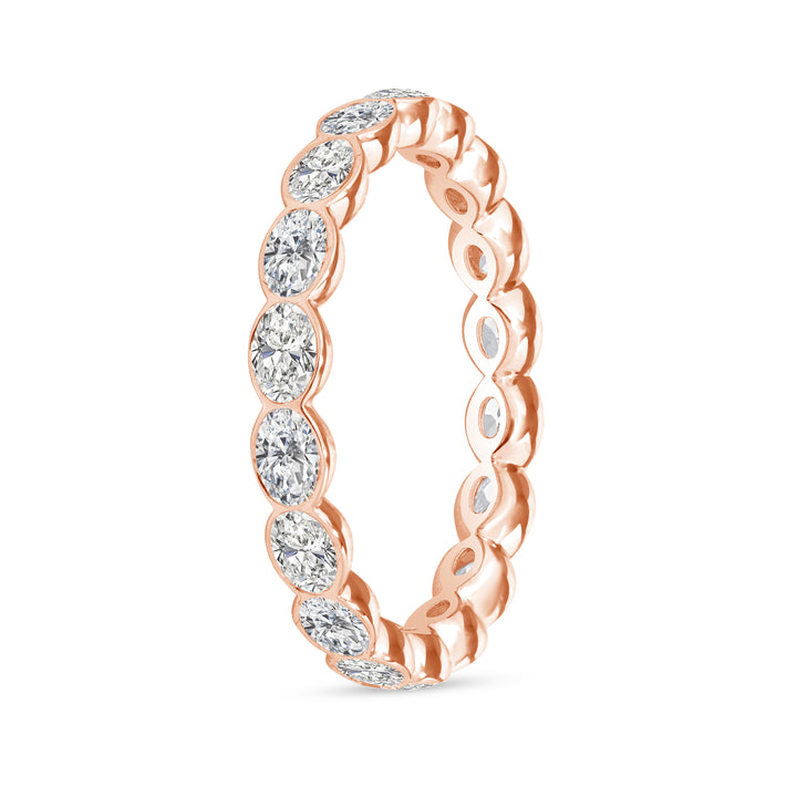 rose gold oval diamond ring