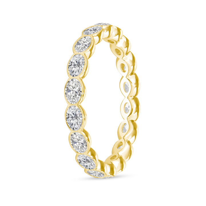 Oval Diamond Bezel Eternity Band