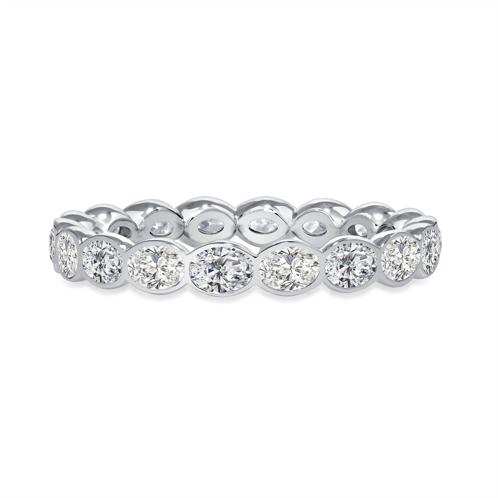 Oval Diamond Bezel Band