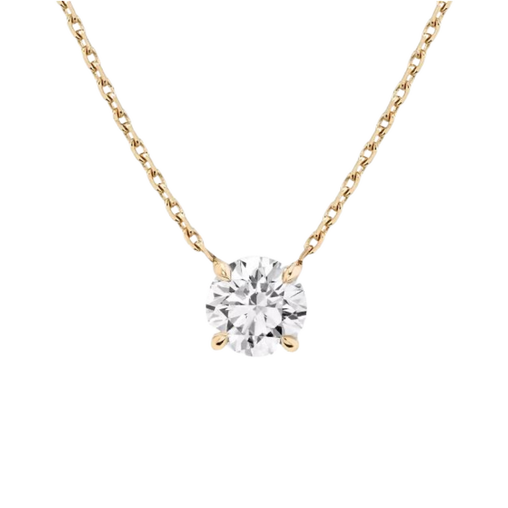 Solitaire Rose Gold Necklace