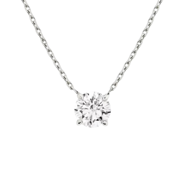 Diamond Solitaire Pendant Necklace