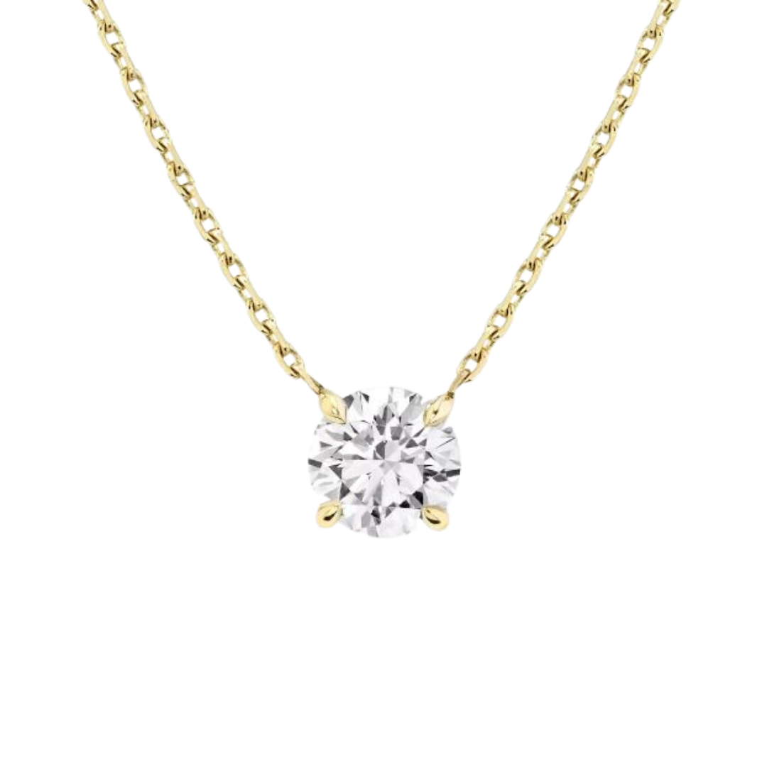 Diamond Solitaire Pendant Necklace