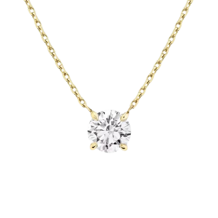 Diamond Solitaire Pendant Necklace