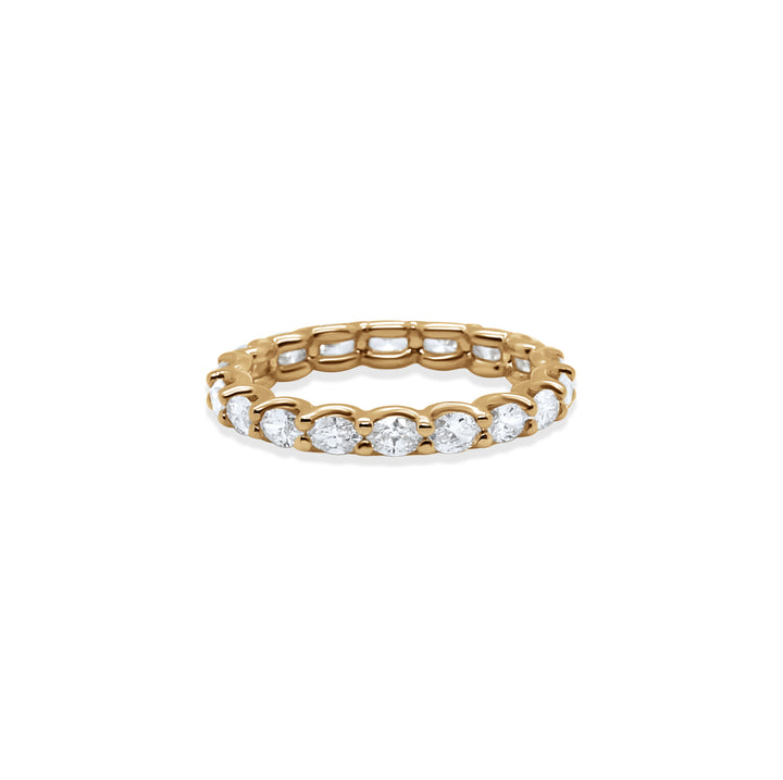 East West Oval Diamond Eternity Band