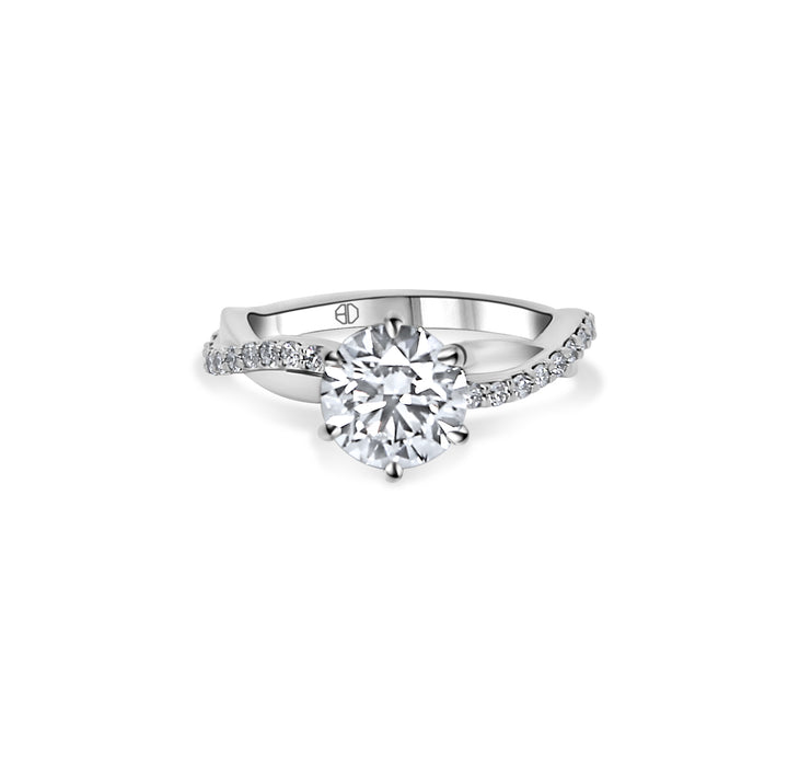 Pave Round Diamond Ring