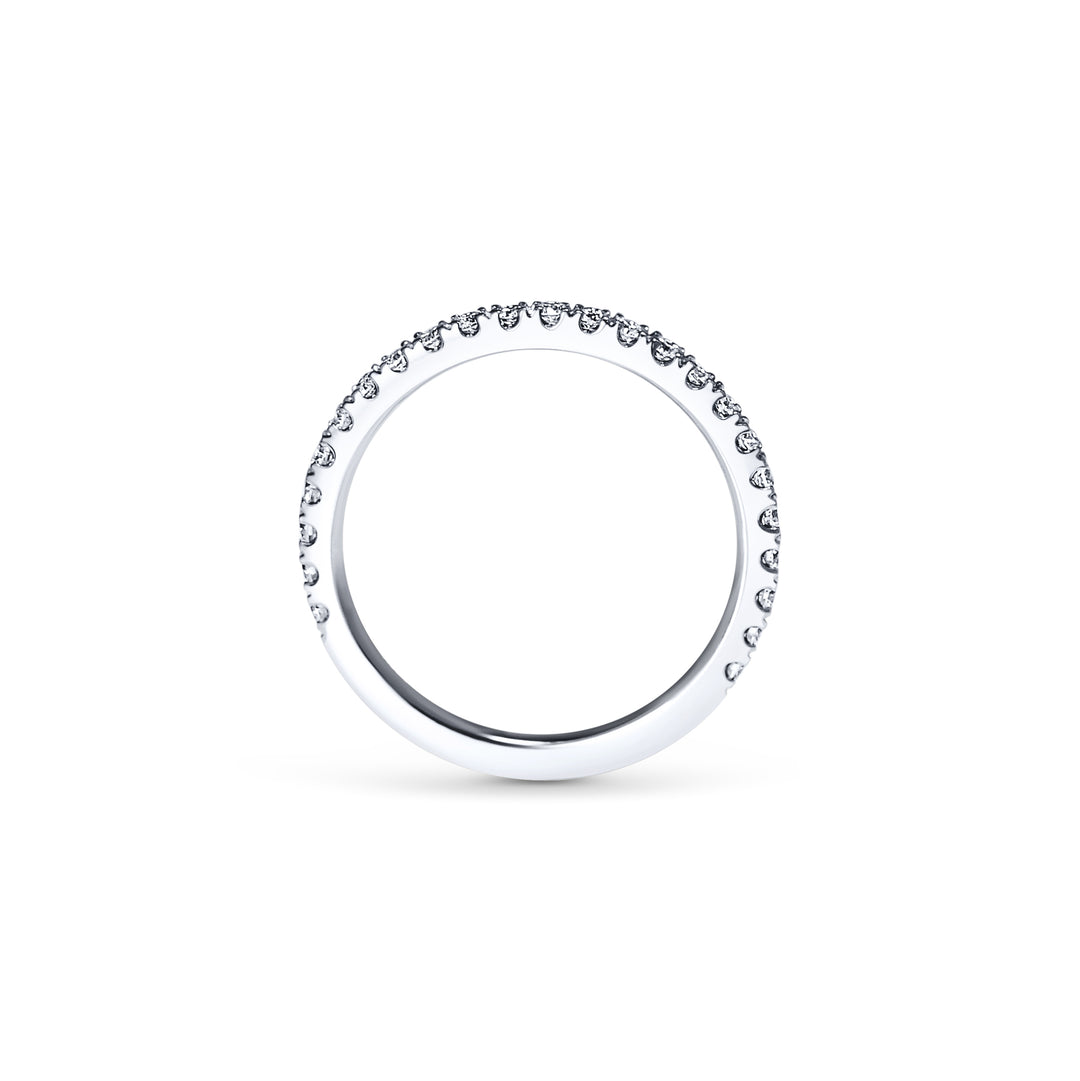 White Gold U-Pave Diamond Band