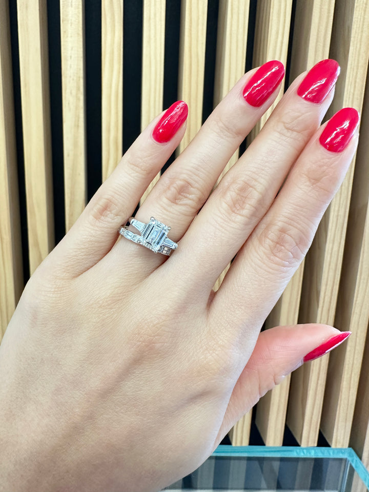 Mini Emerald Cut Bezel Eternity Band