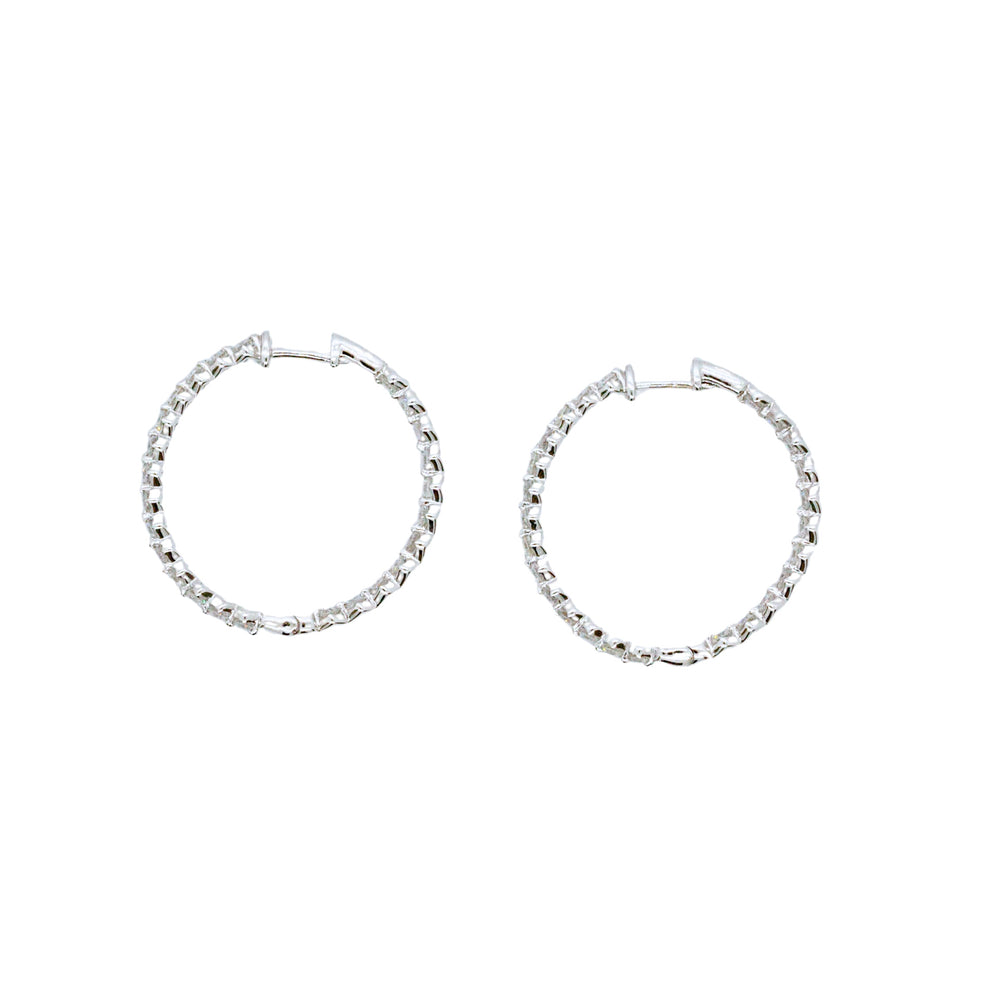 Diamond Hoop Earrings