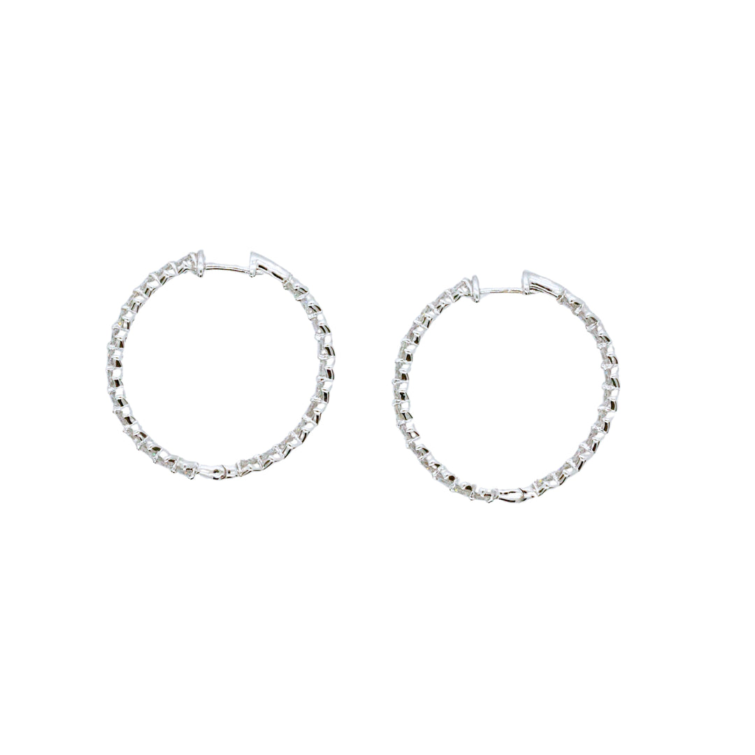 Diamond Hoop Earrings