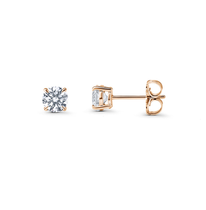 Diamond 4-Prong Stud Earrings