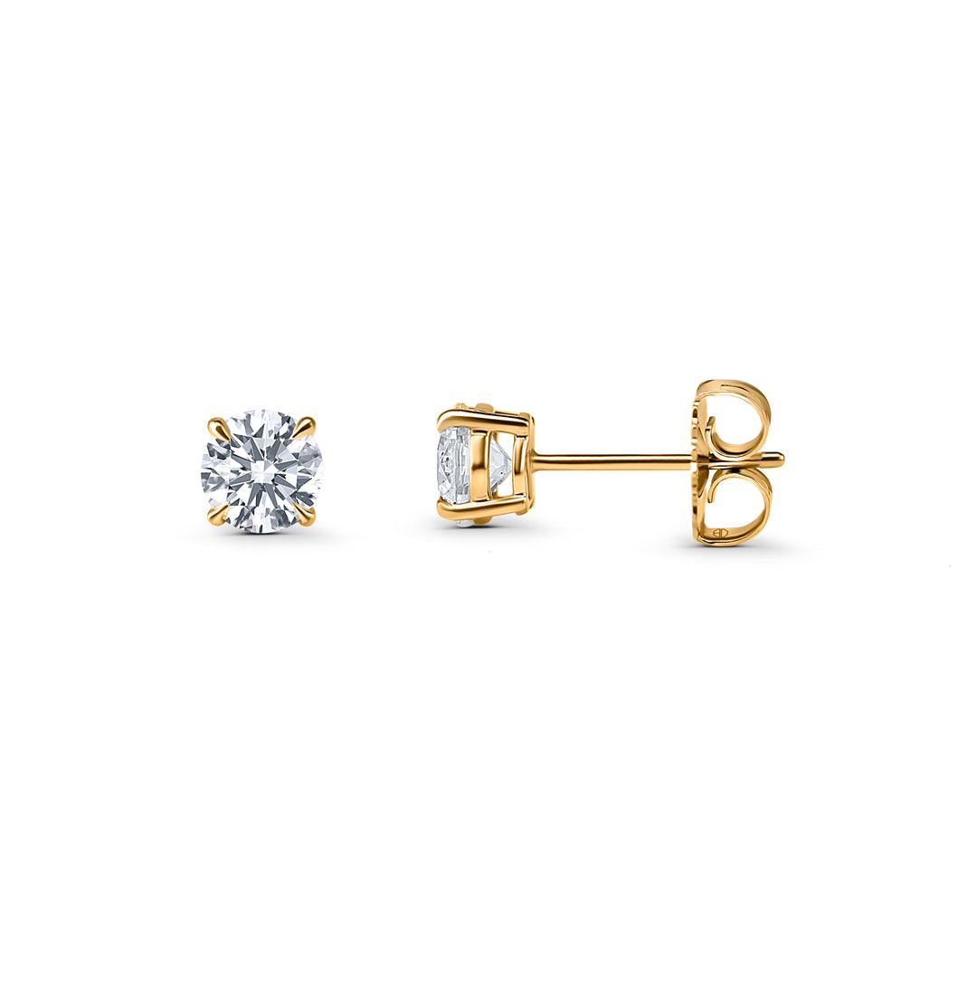 Diamond Solitaire 4 prong Stud Earrings