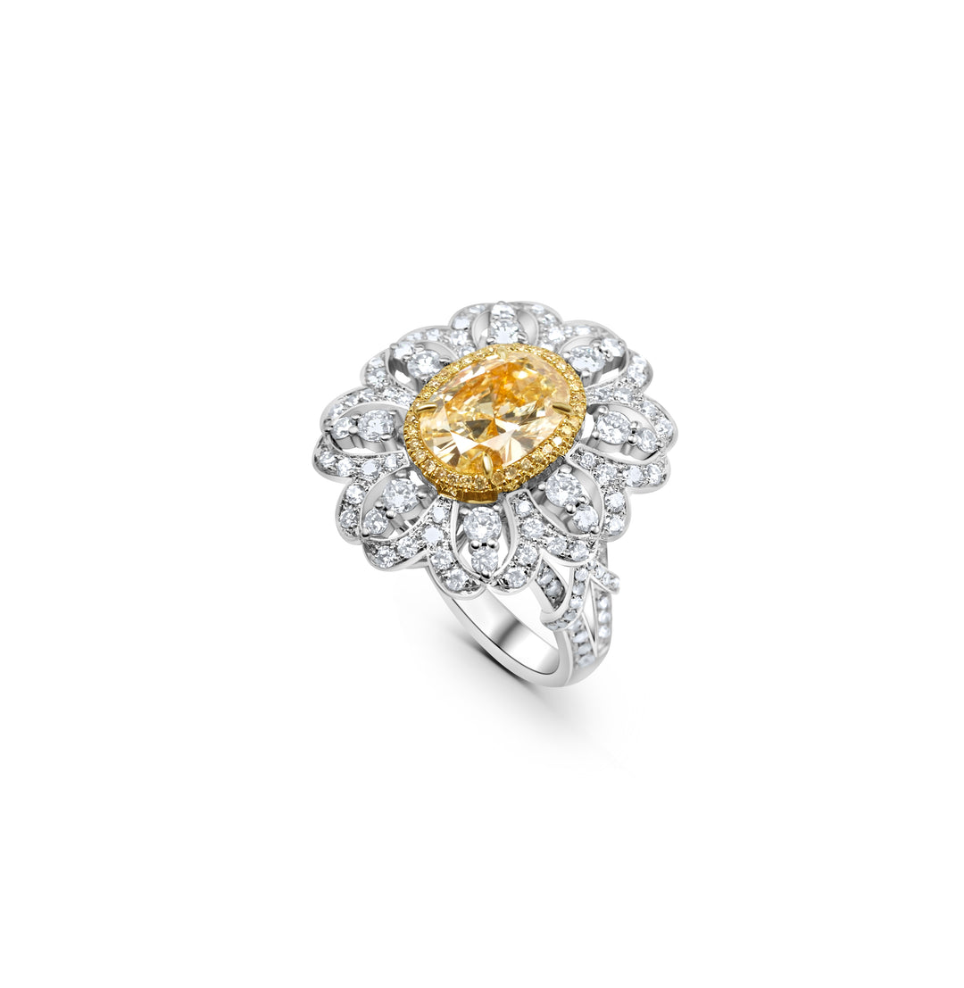 Sunflower Diamond Ring