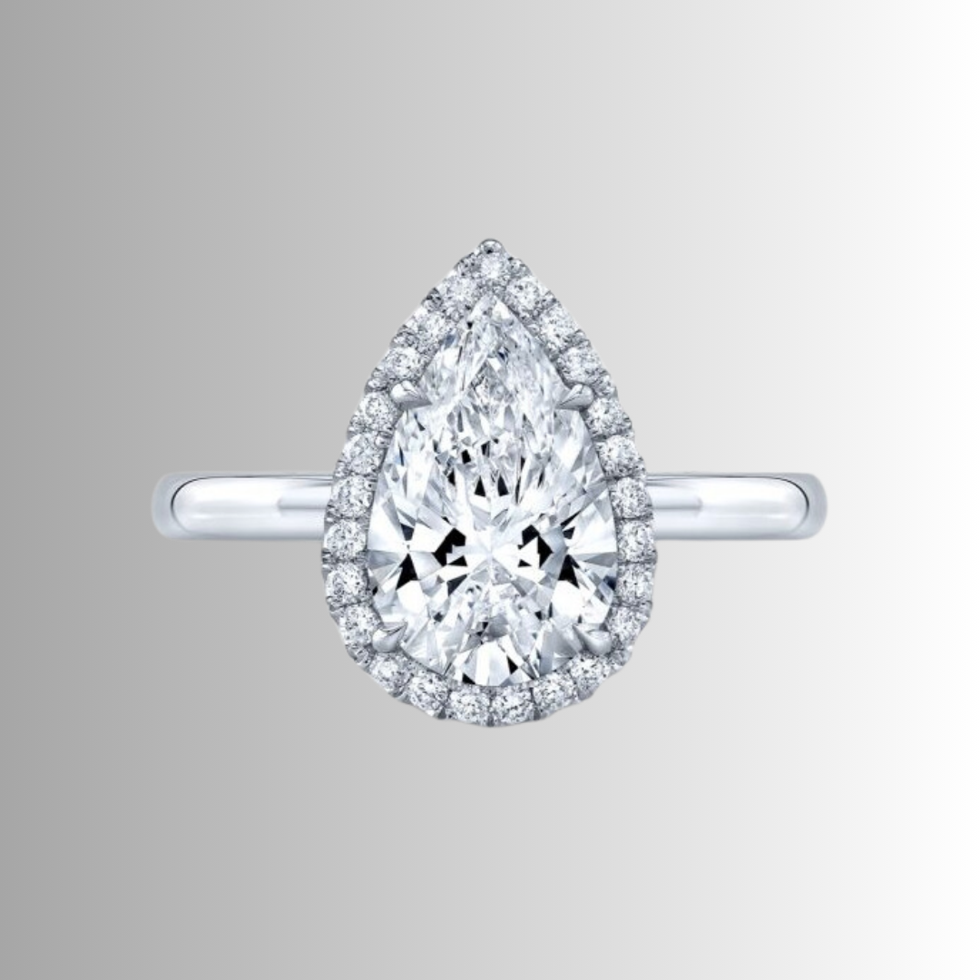 Pear Shaped Diamond Ring