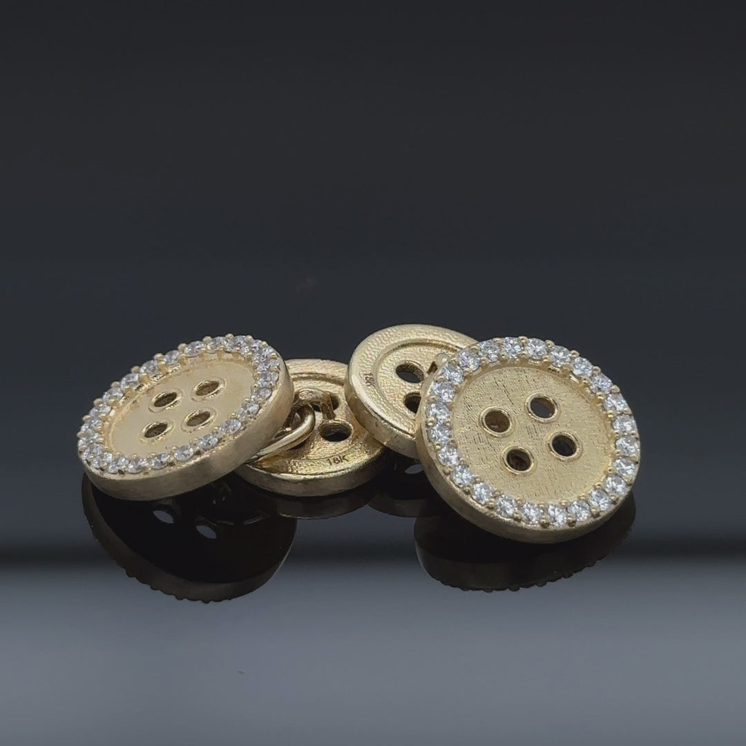 Diamond Button Cufflinks