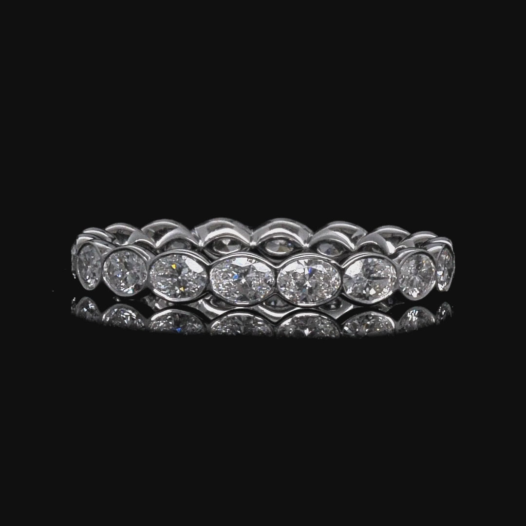 Oval Diamond Bezel Eternity Band