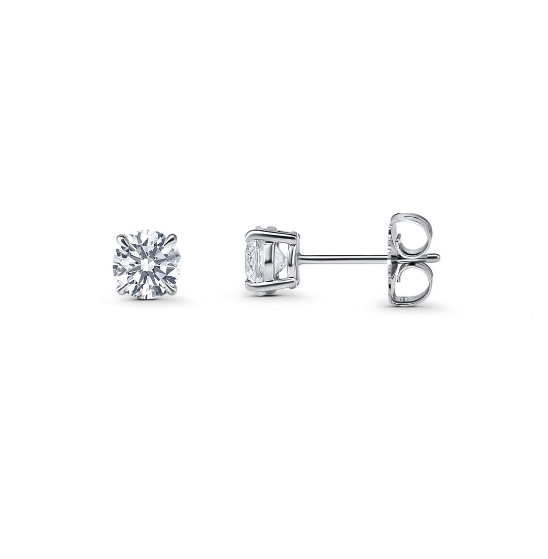 4-Prong Stud Earrings