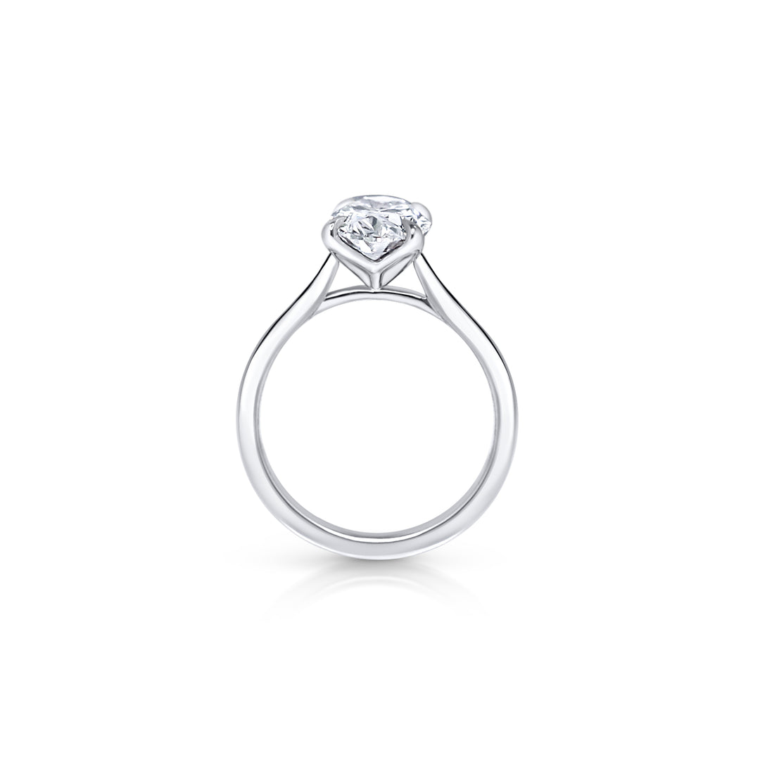 Two-Tone Oval Solitaire Ring