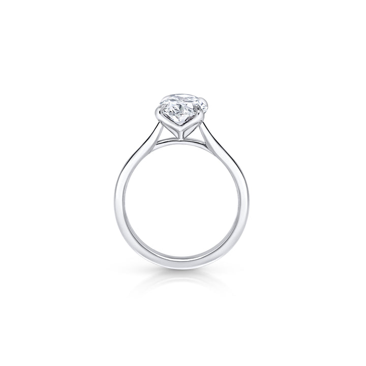 Two-Tone Oval Solitaire Ring