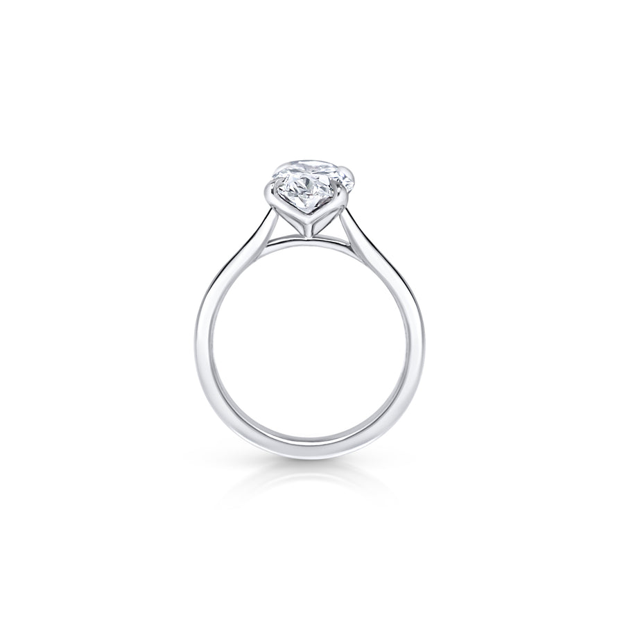 Two-Tone Oval Solitaire Ring